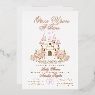 Invitation En Aluminium Princesse Baby Girl Douche