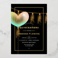 Quinceañera Arc-en-ciel et Or et Noir