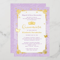 Quinceañera Princess Lilac Floral pourpre