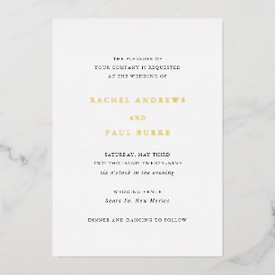 Invitation En Aluminium Rachel Mariage formel élégant