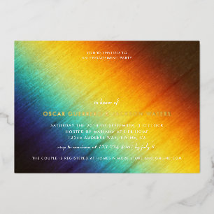 Invitation En Aluminium Rainbow Prism Love is Love Gay Engagement Party