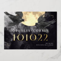 Raven & Golden Moon Mariage gothique Enregistrer l