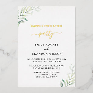 Invitation En Aluminium Réception de mariage élégante au vert sauge et euc