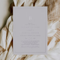 Récipient minimaliste | Mariage de monogramme gris