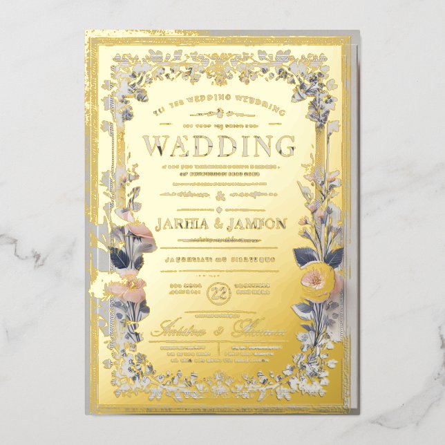 Invitation En Aluminium Rejoignez-nous pour une célébration magique de l'a (Recto)