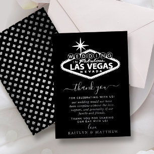 Invitation En Aluminium Remerciement élégant pour mariage à Las Vegas