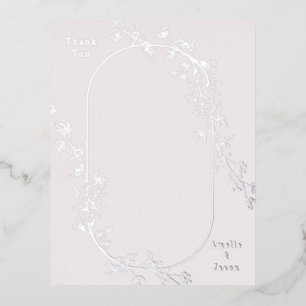 Invitation En Aluminium Remerciement en feuille d'aluminium fleuri luxueux