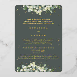 Invitation En Aluminium Repetition de mariage gris vert et symphorine + eu
