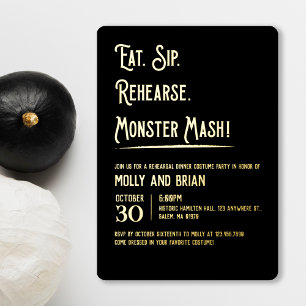 Invitation En Aluminium Répétition de mariage Monster Mash