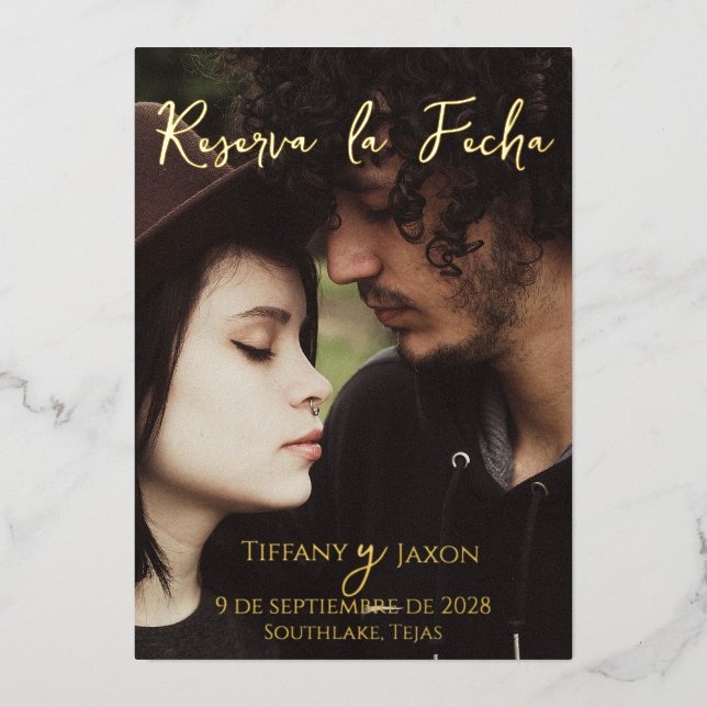 Invitation En Aluminium Reserva la Fecha (Recto)