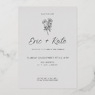 INVITATION EN ALUMINIUM RÉSERVER LA DATE