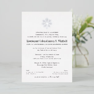 Invitation En Aluminium Retraite Militaire Lieutenant-Colonel