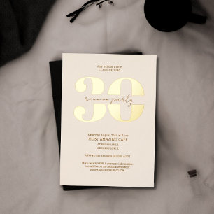 Invitation En Aluminium Réunion chic minimaliste 30 ans classique