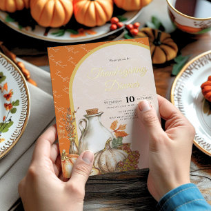 Invitation En Aluminium Réunion de famille pour le dîner de Thanksgiving