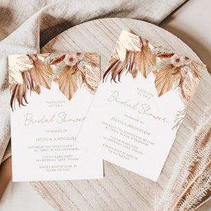 Invitation En Aluminium Rêve Bohème Floral Rose Gold Mariage Fête