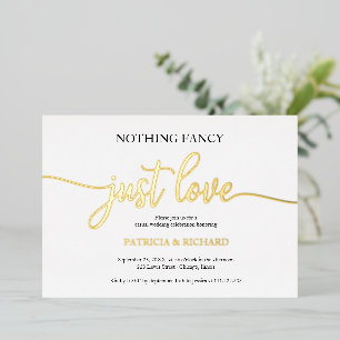 Invitation En Aluminium Rien de fantaisie Juste Amour Mariage Décontracté