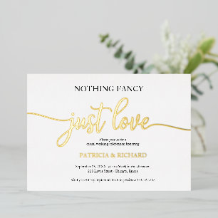 Invitation En Aluminium Rien de fantaisiste, juste un mariage décontracté