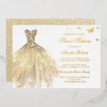 Invitation En Aluminium Robe à papillon OR FOIL Sweet sixteen<br><div class="desc">Plus joli Sweet sixteen Invitations dans le Little Bayleigh Store!</div>