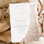 Invitation En Aluminium Robe d'or rose Fabuleux 50e anniversaire fête<br><div class="desc">Robe d'or rose Fabuleux 50e anniversaire Foil Foil Invitation Cinquante et fabuleuse Voir d'autres invitations dans notre niche et notre magasin de niche</div>