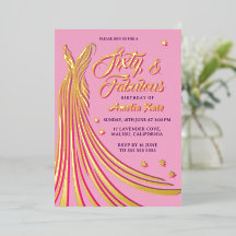 Robe Rose en Feuille d'Or 60e Anniversaire Réel