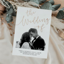 Romance Élégant | Photo de Mariage à Feuille d'Or 