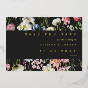 Invitation En Aluminium Romantique Moody Mariage Floral Enregistrer La Dat