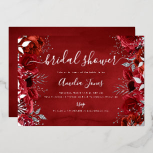 Invitation En Aluminium Rose Fleurie Argentée Mariage Bapteme