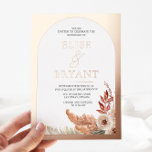 Invitation En Aluminium Rose Gold Foil Boho Floral Blanc moderne Mariage<br><div class="desc">Rose Gold Foil Boho Floral Modern White Mariage Foil Invitation Voir d'autres invitations dans notre niche et notre magasin de niche</div>