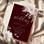 Invitation En Aluminium Rose Gold Foil Burgundy Blush Floral Wedding<br><div class="desc">Rose Gold Foil Burgundy Blush Floral Wedding Foil Invitation

See other invitations in our Niche and Nest Store</div>