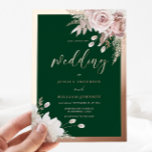 Invitation En Aluminium Rose Gold Foil Emerald & Blush Floral Wedding<br><div class="desc">Rose Gold Foil Emerald & Blush Floral Wedding Foil Invitation

See other invitations in our Niche and Nest Store</div>