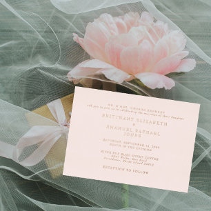 Invitation En Aluminium Rose Gold Foncé Papier Métallisé