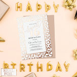 Invitation En Aluminium Rose Gold Leopard Cheetah Poster de animal Sweet 1<br><div class="desc">Cette belle et élégante invitation à la fête d'anniversaire en sweet sixteen est parfaite pour une adolescente branchée et élégante. Il présente une véritable feuille d'or rose brillante imprimé léopard cheetah et, "Sweet 16", typographie sur un simple arrière - plan blanc. C'est moderne, girly, unique et cool; le design parfait...</div>