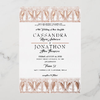 Invitation En Aluminium Rose Gold Mariage