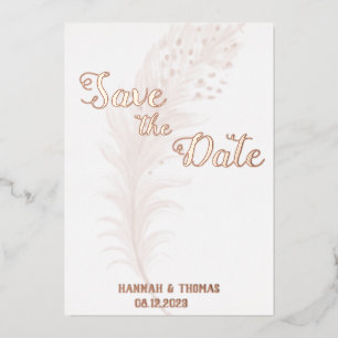 Invitation En Aluminium Rose Gold simple et élégant