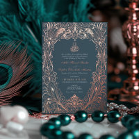Rose islamique Gold Blue Mariage ottoman turc otto
