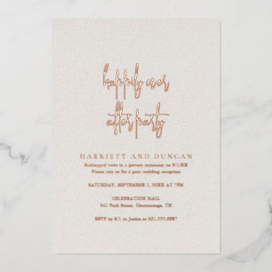 Invitation En Aluminium Rose Neutre Beige Or Elégant Mariage Réception