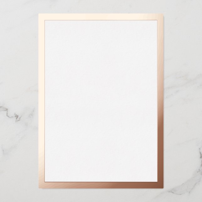 Invitation En Aluminium Rose Or Vierge (Recto)