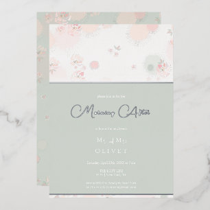 Invitation En Aluminium Roses de thé douceur matin après