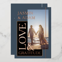 Royal Blue Gold Photo Mariage Amour et Gratitude