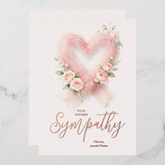 Invitation En Aluminium Ruban de coeur de sympathie en or rose gracieux AM