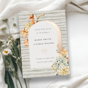 Invitation En Aluminium Rustic Autumn Citrouille Arch Floral Enregistrer l