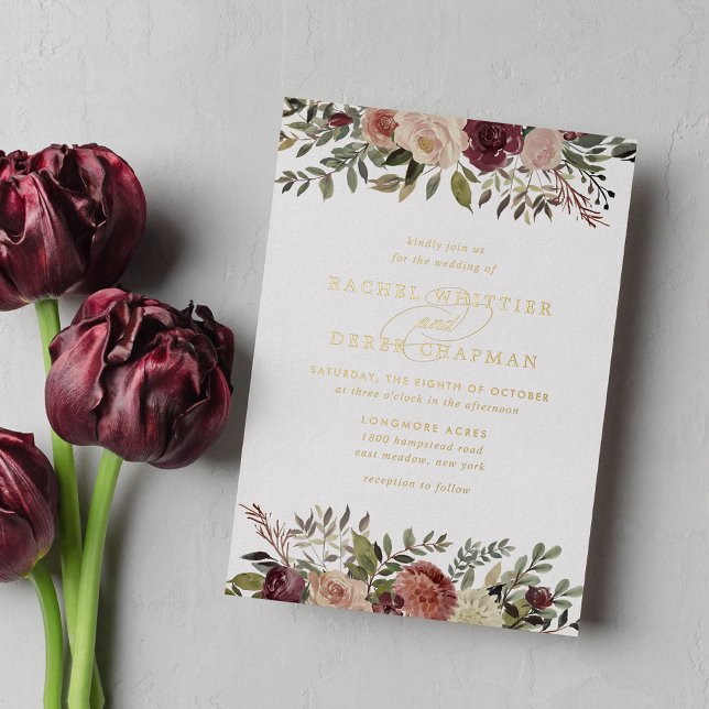 Invitation En Aluminium Rustic Bloom Mariage  (Créateur téléchargé)