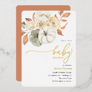 Invitation En Aluminium Rustique Autumn Foliage Citrouille Autumn Bay Douc