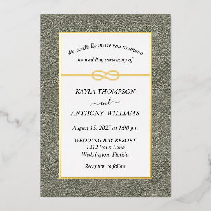 Invitation En Aluminium Sage Green Kuba Tissu Broderie Tout en un