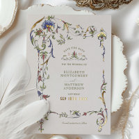 Sauvegarder la date Fleurs de mariage victorien vi