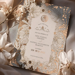 Invitation En Aluminium Sauvegarder la date Muted White Muslim Islamique M