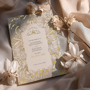 Invitation En Aluminium Sauvegarder la date Pimpernel blanc muet Morris vi