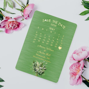 Invitation En Aluminium Sauvez la Date Mariage Mai 2026