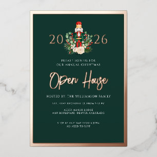 Invitation En Aluminium Scénario de maison ouverte de Noël Casse-Noisette