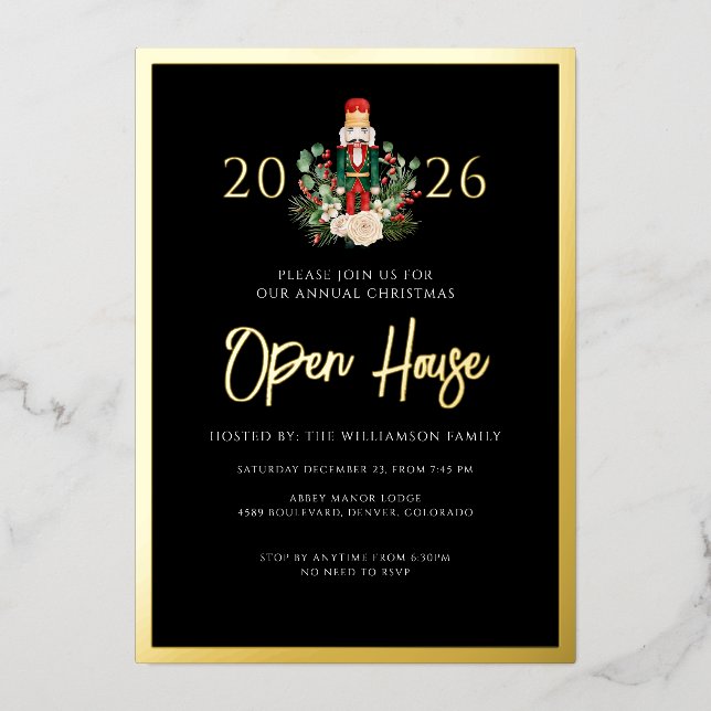 Invitation En Aluminium Scénario de maison ouverte pour Casse-Noisette de  (Recto)